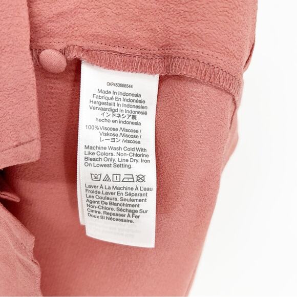 NWT Madewell Button Front Mini Dress M Autumn Berry - Picture 6 of 7